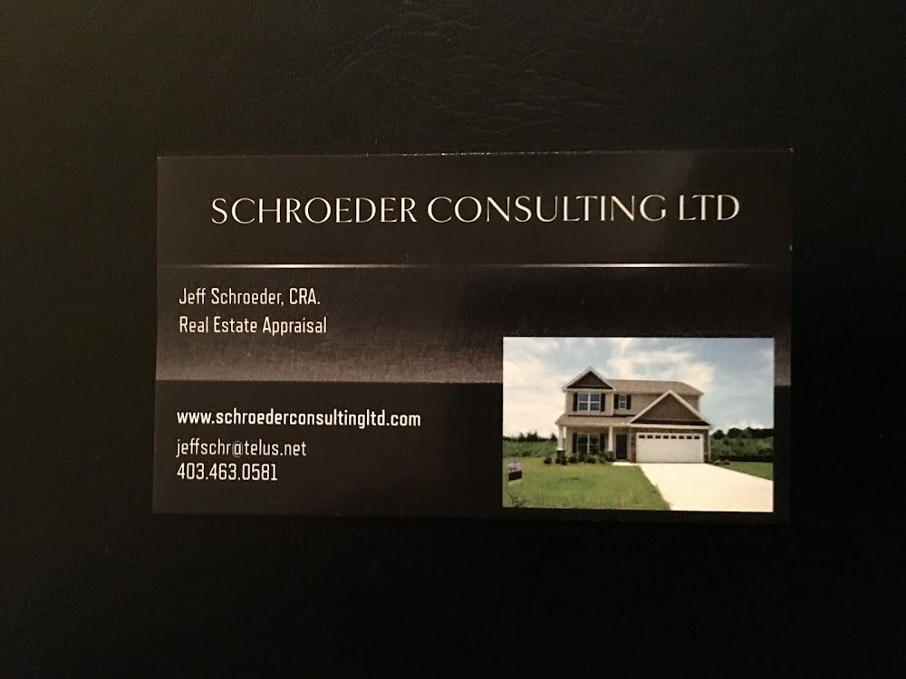 Schroeder Consulting LTD. Real estate appraiser in Calgary, Alberta
